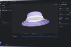 A 3D hat on the Motion timeline